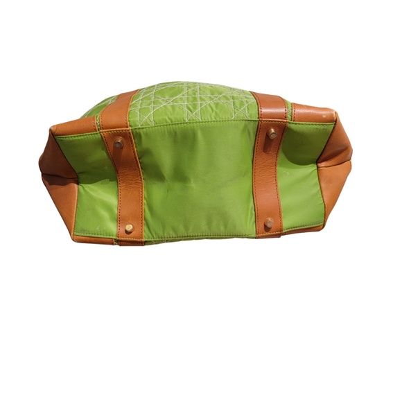 Lilly Pulitzer Quilted Lime Green Canvas Tote Off The Wagon Medium Shoulder Bag - Picture 6 of 10